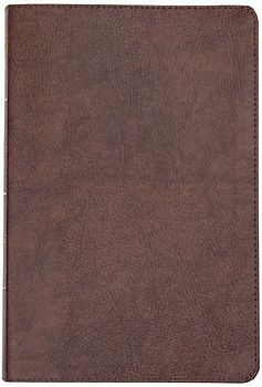 CSB Large Print Thinline Bible, Brown Bonded Leather, Indexed