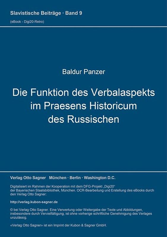Die Funktion des Verbalaspekts im Praesens historicum des Russischen
