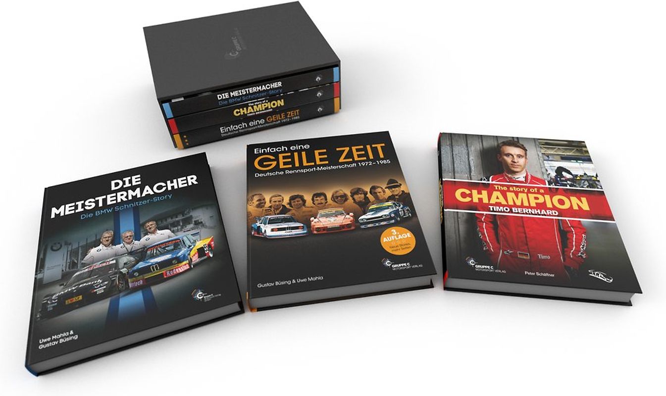 Trio im Schuber - Einfach eine GEILE ZEIT, MEISTERMACHER - Die BMW Schnitzer-Story, The story of a CHAMPION