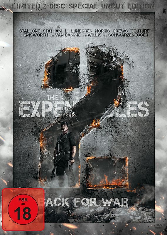 The Expendables 2 - Back for War (Limited Special Uncut Edition, 2 Discs, Steelbook) DVD