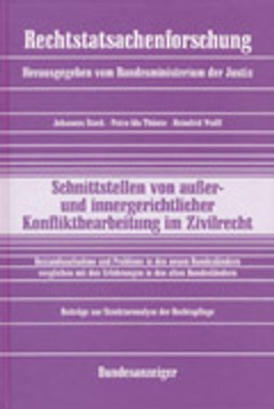 Schnittstellen von ausser- und innergerichtlicher Konfliktbearbeitung im Zivilrecht