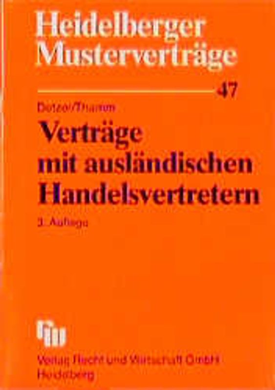 Verträge mit ausländischen Handelsvertretern