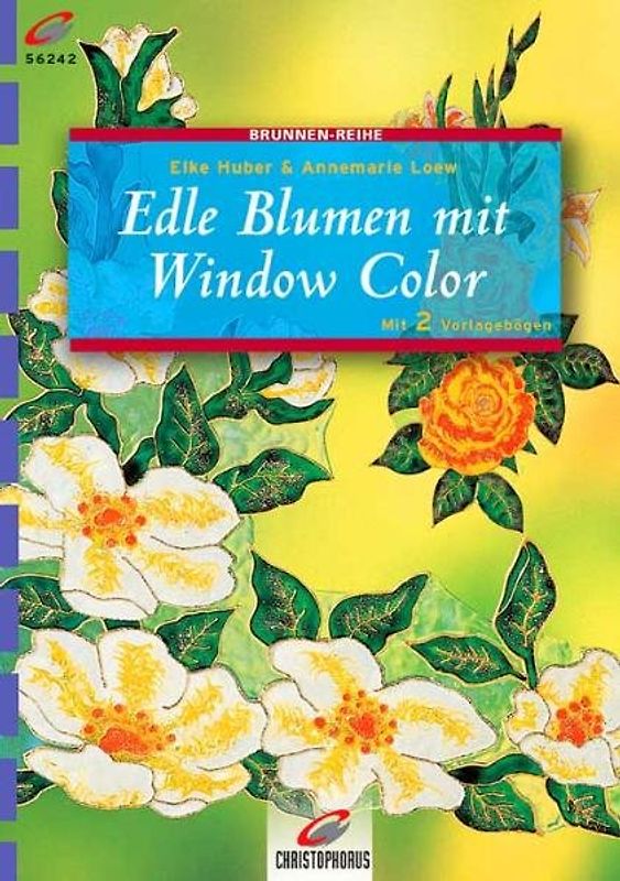 Edle Blumen mit Window Color. Mit 2 Vorlagebögen