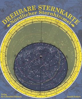 Drehbare Sternkarte mit Planetenzeiger. Nördlicher Sternhimmel