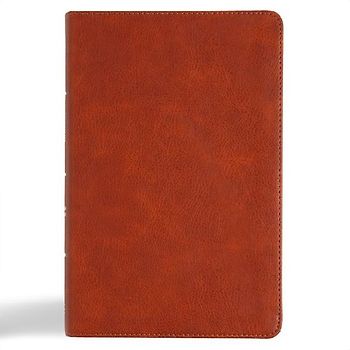 CSB Large Print Personal Size Reference Bible, Digital Study Edition, Burnt Sienna Leathertouch
