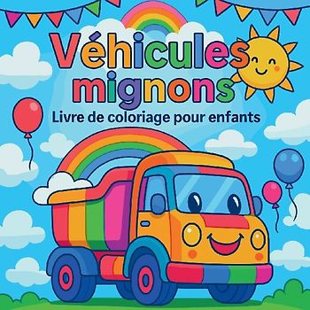 Véhicules mignons - Livre de coloriage pour enfants
