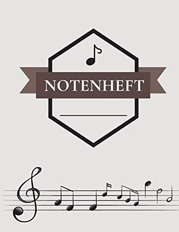 Notenheft: Notenbuch mit 96 Blanko Seiten | 12 Notensysteme pro Seite | Für Anfänger, Fortgeschrittene und Komponisten