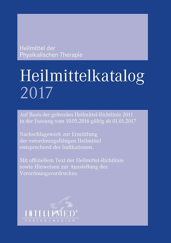 Heilmittelkatalog 2017 - Heilmittel der Physikalische Therapie