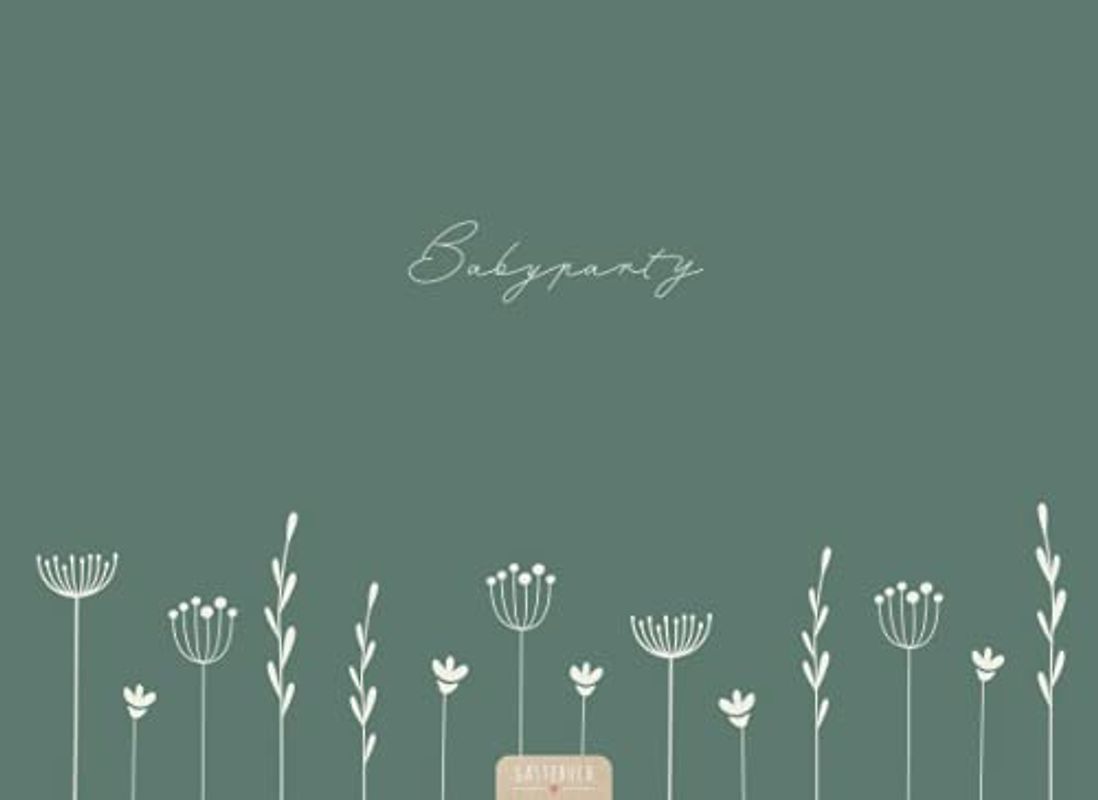 Babyparty Gästebuch: Erinnerungsalbum zum Ausfüllen von Gästen & zum Einkleben von Fotos | Neutrales Design Junge & Mädchen | Gastgeschenk Babyparty | Baby Shower Buch | Geschenkidee Boy & Girl