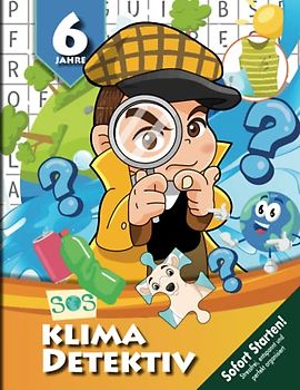 Klima Detektiv Schatzsuche Schnitzeljagd (Kindergeburtstag) ab 6 Jahren: Experiment „Klimawandel" außer Kontrolle! Bösewichte stoppen, Spiele wie Eisbär puzzeln, Geheimcode-Scheibe