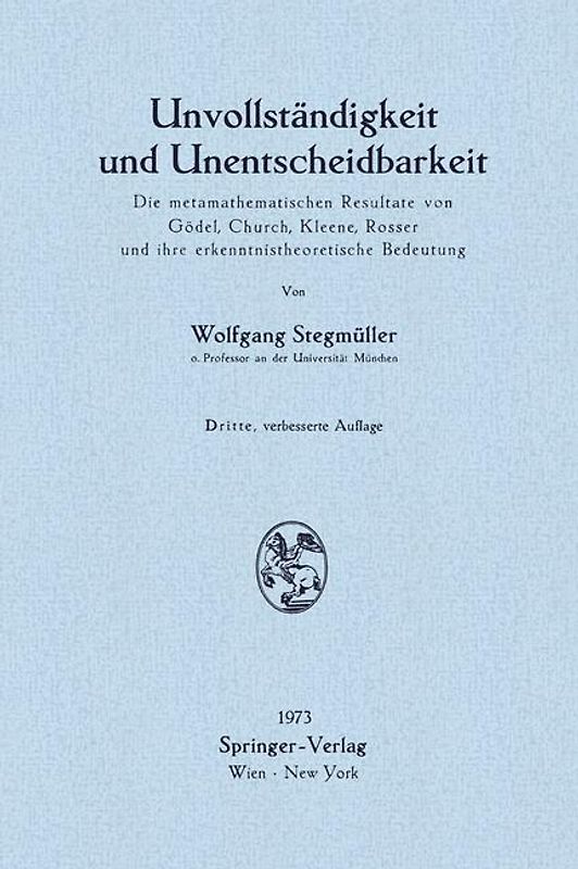 Unvollständigkeit und Unentscheidbarkeit