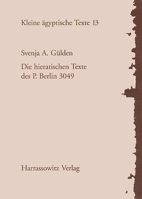 Die hieratischen Texte des P. Berlin 3049