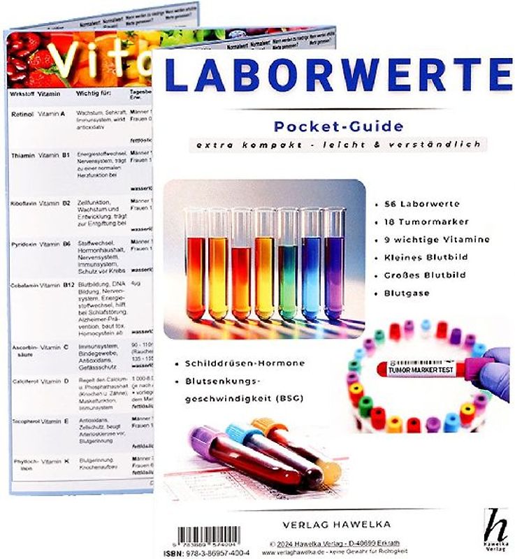 Laborwerte - extra kompakt & leicht verständlich - Pocket-Guide - Faltkarte A5 - Patienten-Ratgeber & Fachliteratur