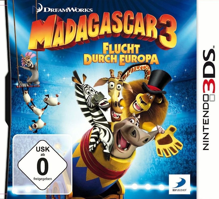 Madagascar 3: Flucht durch Europa Nintendo 3DS
