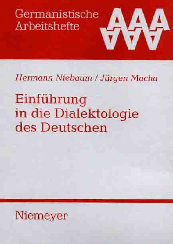 Einführung in die Dialektologie des Deutschen