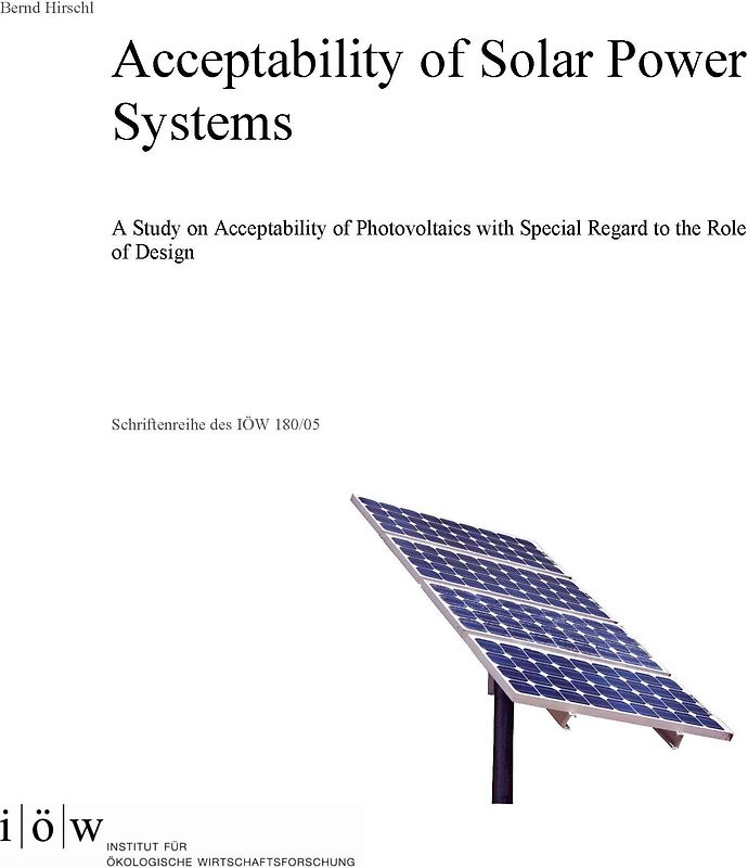Acceptability of Solar Power Systems