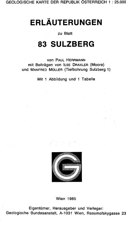 Erläuterungen zu Blatt 83 Sulzberg