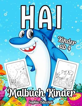 Hai Malbuch ab 4: Malbuch Kinder | Malbuch Mädchen Geschenke - Mitbringsel Kindergeburtstag