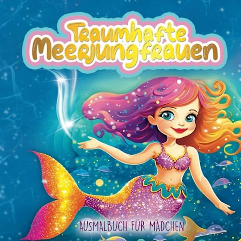 Traumhafte Meerjungfrauen - Bezauberndes Ausmalbuch für Mädchen ab 4 Jahren: 45 kreative Meerjungfrauen-Motive in spannenden Unterwasserwelten für garantierten Ausmalspaß