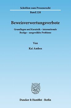 Beweisverwertungsverbote.