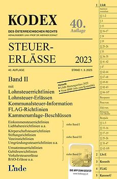KODEX Steuer-Erlässe 2023, Band II