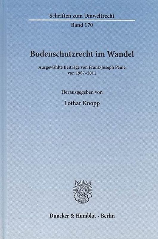 Bodenschutzrecht im Wandel.