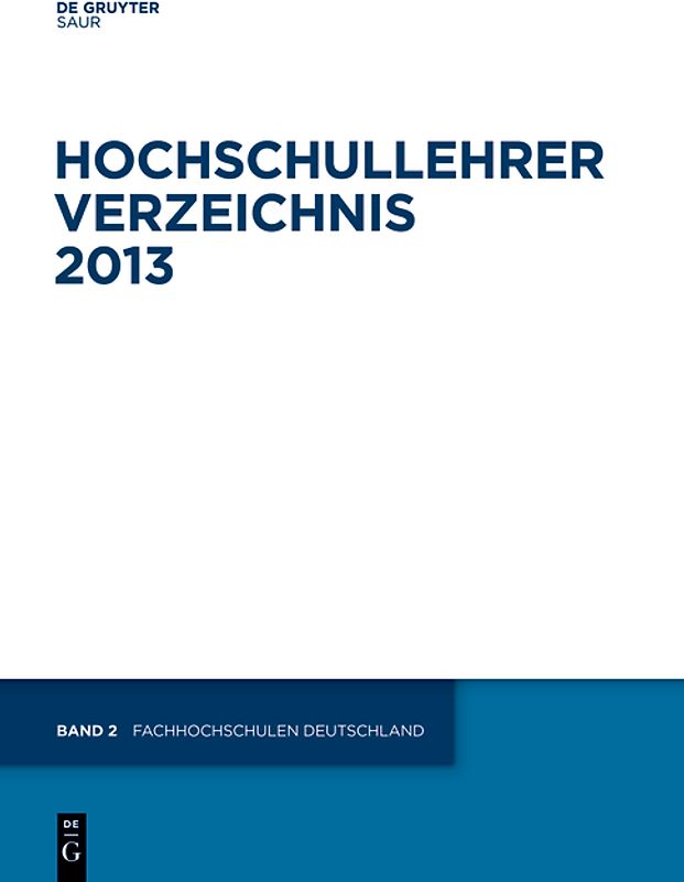 Hochschullehrer Verzeichnis / Fachhochschulen Deutschland