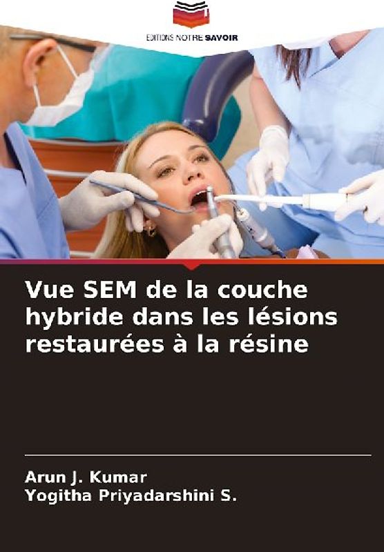Vue SEM de la couche hybride dans les lésions restaurées à la résine