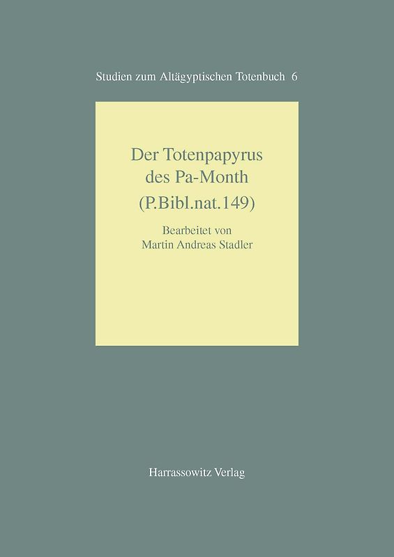 Der Totenpapyrus des Pa-Month (P. Bibl. nat. 149)