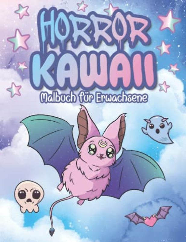 Horror Kawaii Malbuch: Kawaii Gothic Malbuch für Erwachsene & Jugendliche mit 25 süßen Monster Motiven zum Ausmalen