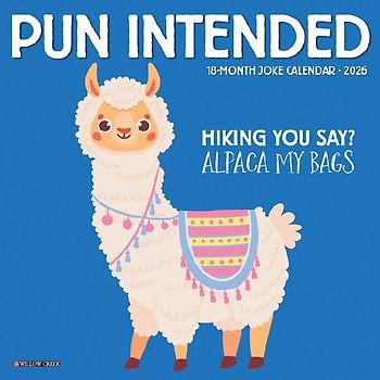 Pun Intended 2026 7 X 7 Mini Wall Calendar