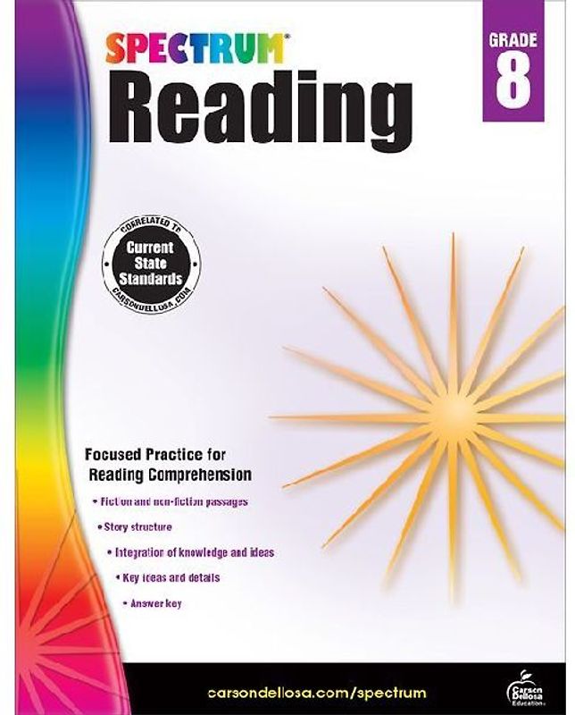 Spectrum Reading Workbook, Grade 8