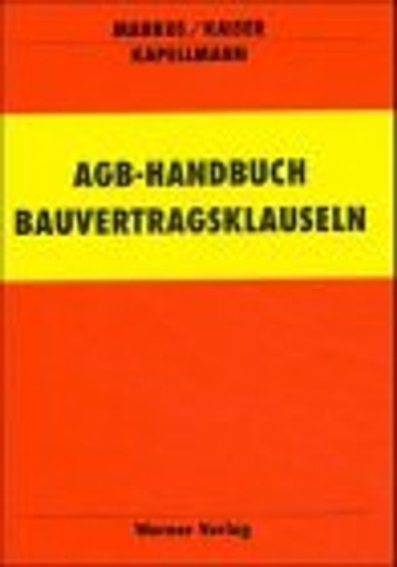 AGB-Handbuch Bauvertragsklauseln