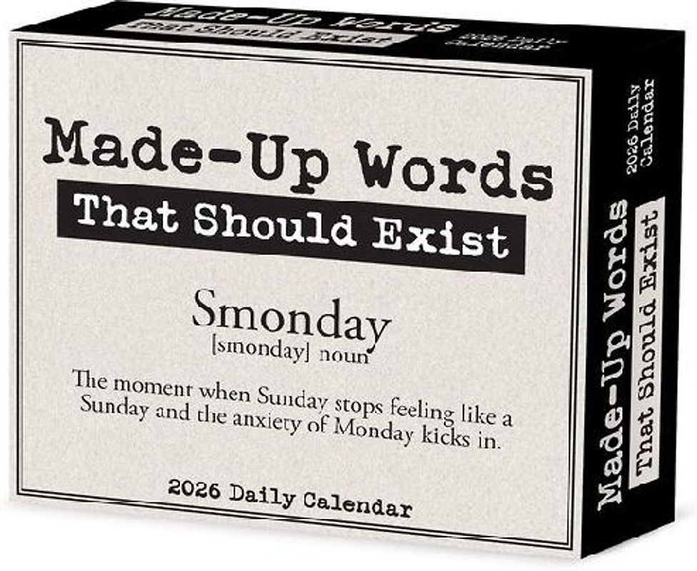 Made Up Words That Should Exist 2026 5.4 X 6.2 Box Calendar