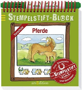 Stempelstift-Block: Pferde