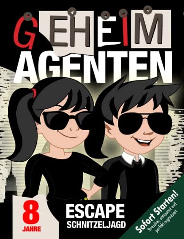 Escape Schnitzeljagd Geheimagent Kindergeburtstag ab 8 Jahren: Entkommt dem Haus der Rätsel, entschlüsselt den geheimen Morsebrief und findet den Schatz! Sofort startklar! (Bravo Schatzsuche)