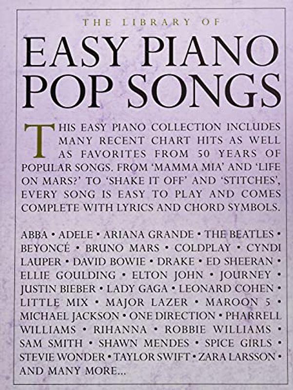 The Library Of Easy Piano Pop Songs
