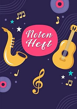 Notenheft: Notenlinienheft A4 Blanko 80 Seiten mit 9 Systemen ohne Hilfslinien | Musikheft | Große Lineatur - Musik Schreibheft - Leere Notensysteme