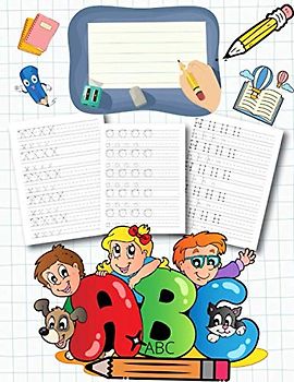 ABC:: Zeszyt ćwiczeń dla dzieci, Zeszyt z alfabetem do powtarzania po śladzie, Zeszyt w linie z kropkami, Zeszyty dla dzieci, Alfabet, Pierwszy ... literek, Alfabet ,Nauka pisania literek, ABC,