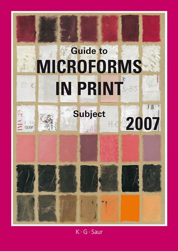 Guide to Microforms in Print 2007