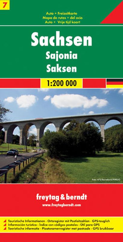 freytag & berndt Straßenkarte Sachsen 1:200.000