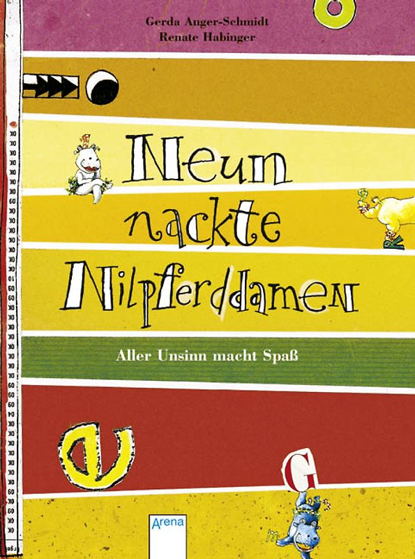 Neun nackte Nilpferddamen