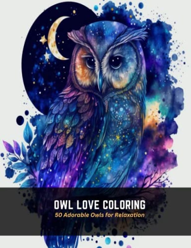 Owl Love Coloring: 50 Adorable Owls for Relaxation