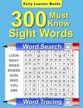 300 Must Know Sight Words: Kids will have a blast learning their sight words with fun sight word search puzzles and sight word tracing that helps kids learn to spell and write their sight words.