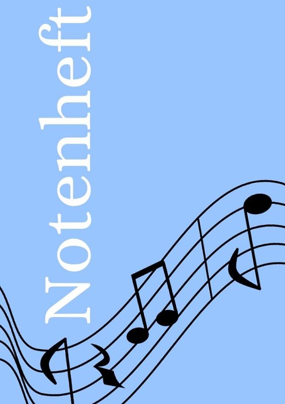 Notenheft: DIN A4 Notenlinienheft | 44 Seiten mit 12 Notenzeilen / Systeme pro Blatt | Papier 90g/m² | Musikheft mit Notenlinien