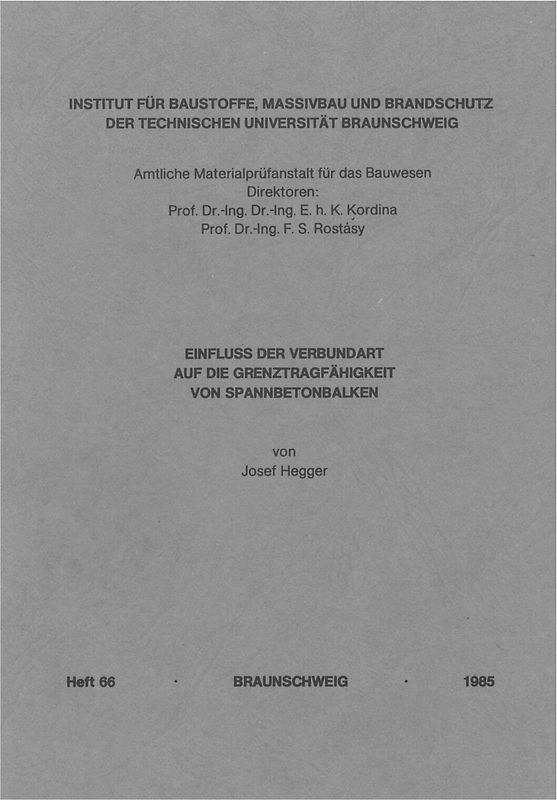 Einfluss der Verbundart auf die Grenztragfähigkeit von Spannbetonbalken
