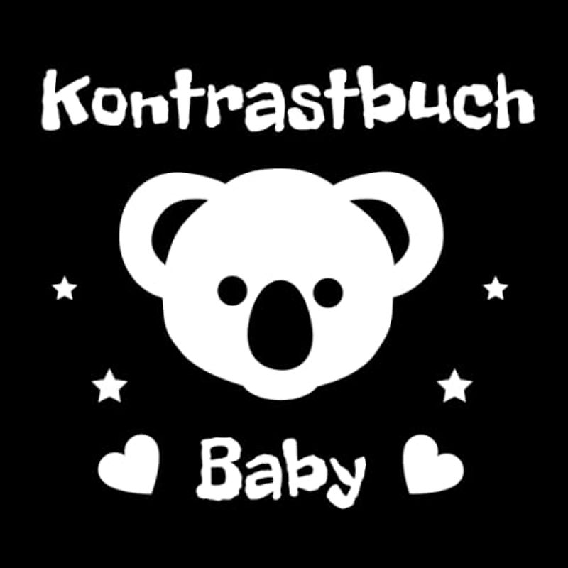 Kontrastbuch Baby: Schwarz Weiß Bilder | Montessori Buch ab 0 Monate | Kontrast Spielzeug für Neugeborene