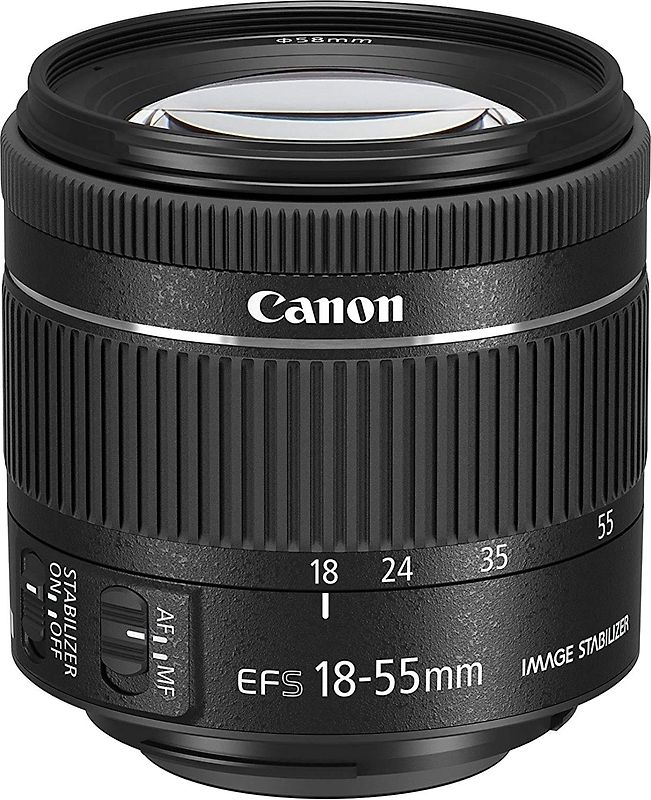 Canon EF-S 18-55 mm F4.0-5.6 IS STM 58 mm Filtergewinde (Canon EF-S Anschluss) schwarz
