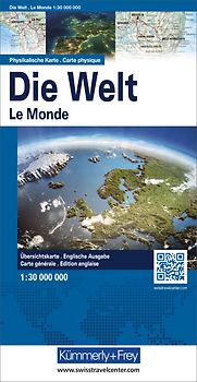 Kümmerly+Frey Weltkarte physikalisch 1:30 Mio.