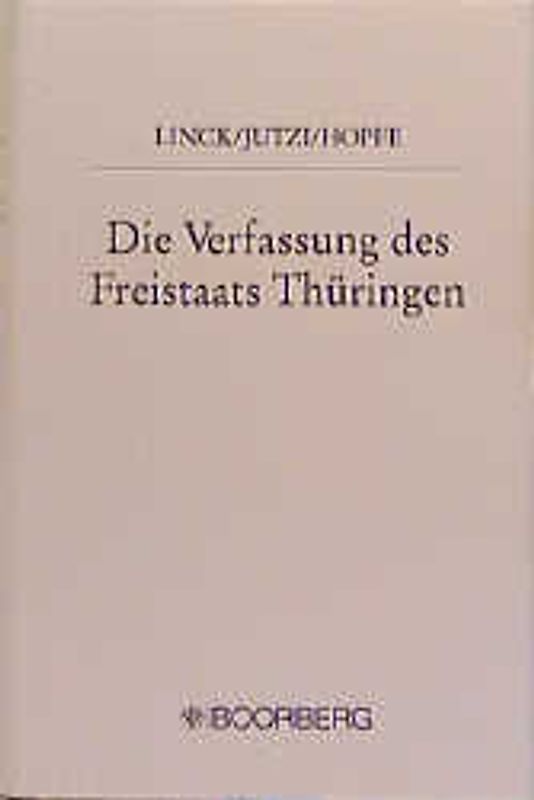 Die Verfassung des Freistaats Thüringen